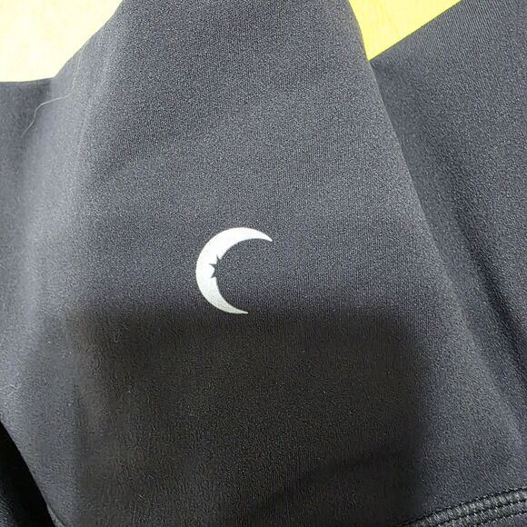 Zyia Active Leggings Womens 2 Grey Neon Yellow Ruched Running Bright Athletic - Picture 4 of 9